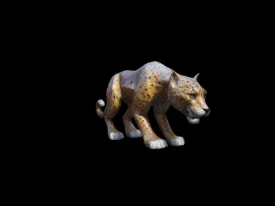 A Wild Jaguar Live  The Forest 3d Render 3D model