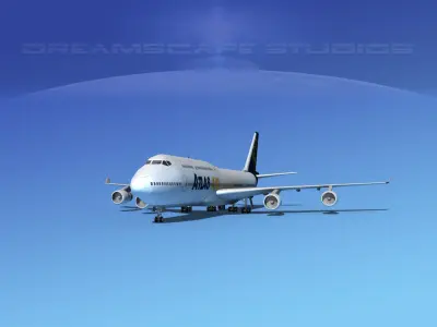 Boeing 747-8I Jumbo Jet Atlas 3D model