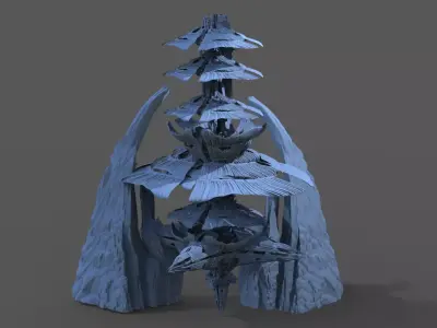 Mushroom kingdom rocks 2 3D model