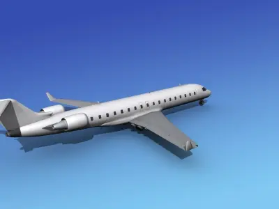Bombardier CRJ700 Unmarked 1 3D model
