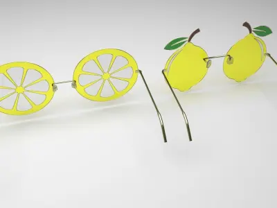 Lemon Sunglasses 3D model