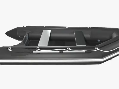 Boat inflatable 03 black 3D model