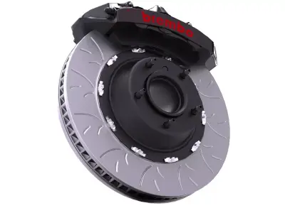 Brembo GTS 6-Pot Brake Kit Low-poly 3D model