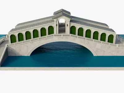 Rialto Bridge Venice 3D model