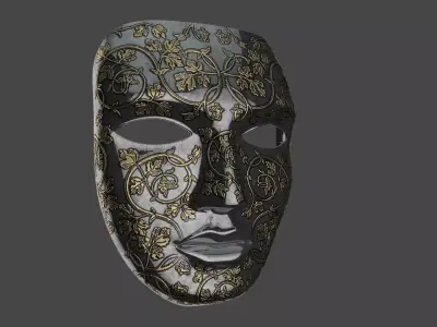 Metal mask Low-poly 3D model