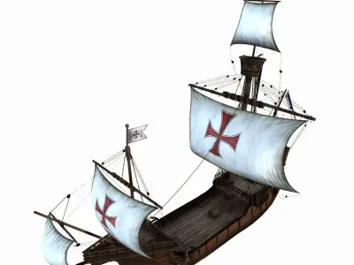 Columbus sailboat 3D model