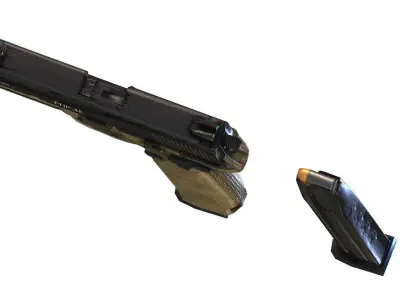 Pistol FN FNP-45 USA Semi-Automatical Gun 45 ACP Low-poly 3D model