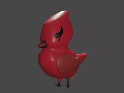 Flapjack cardinal bird Free 3D model