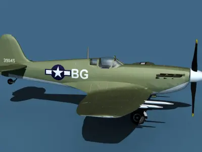 Supermarine Spitfire Mk5C V09 USAAF 3D model