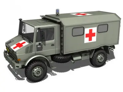 Mercedes Benz Unimog - Belgian Ambulance 3D model