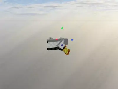 Electro Gun - Minecraft 3D model