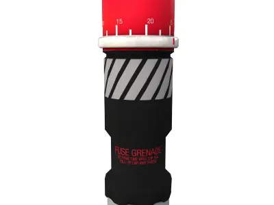 Grenades fire extinguisher Low-poly 3D model
