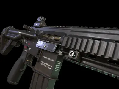 HK 416 Gun  Low-poly 3D model