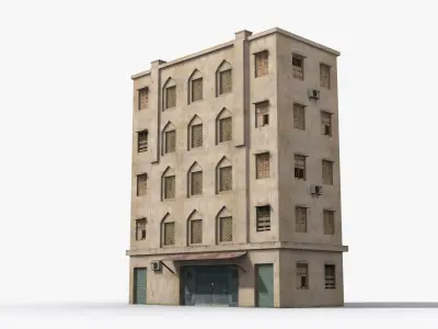 Arab Middle East Building x21 Low-poly 3D model