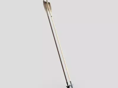 Wooden Arrow 2 Low-poly 3D model