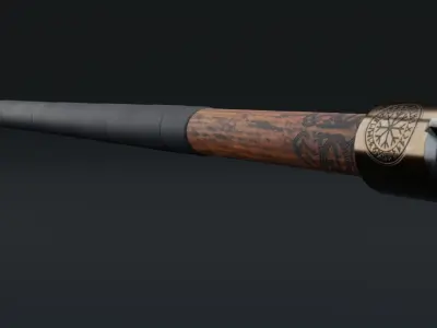 Viking Spear 2K Low-poly 3D model