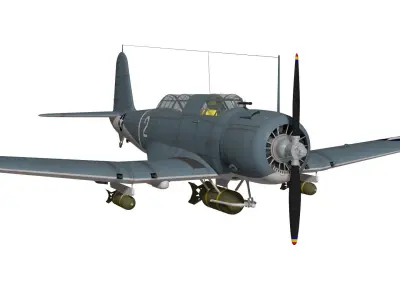 Chance Vought SB2U-3 Vindicator 3D model