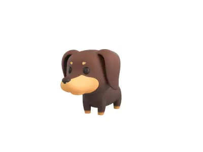 Character197 Dachshund Dog 3D model