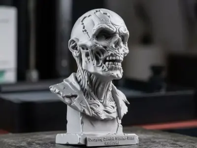 Decaying Zombie Sculpture 3D print model