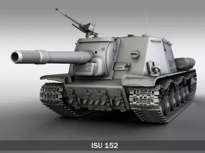 ISU-152  - Soviet heavy self-propelled gun  3D model