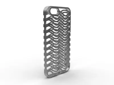 3d printed or cast metal iphone 5 case the ribcage case Free 3D model
