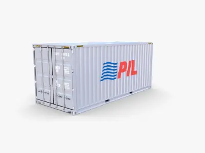 20ft Shipping Container PIL 3D model