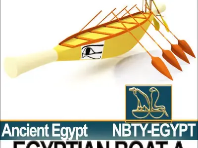 Ancient Egypt Rowboat A 3D model