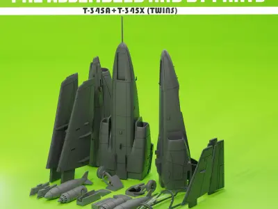 Aermachi T-345A M-345A TWINS PACK V3 3D print model