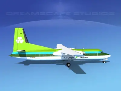 Fokker 50 Aer Lingus 3D model
