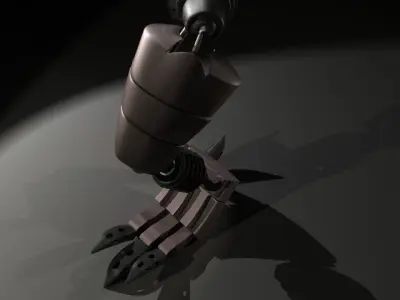 Cyborg leg part 3D model