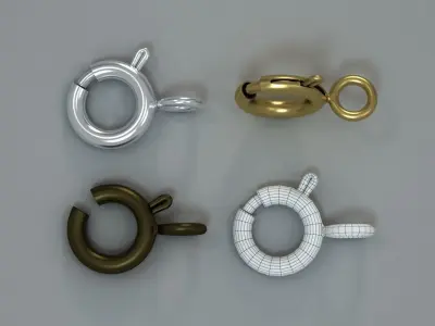 Jewellery catches hinges and findings 3D model