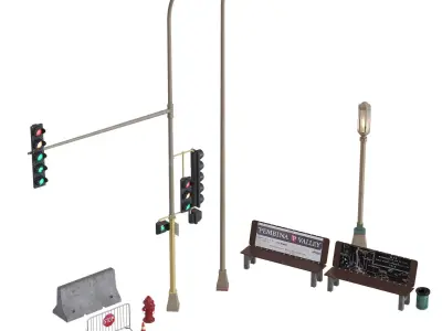 Street Elements part 1 3D model