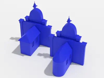 old Dutch church in two variants - print ready 3D print model