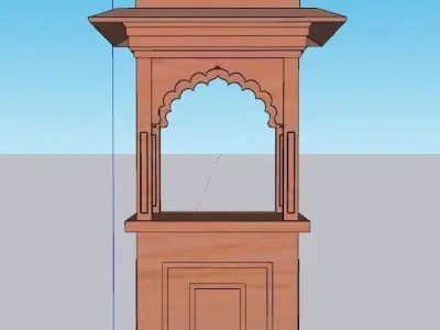 indian jodhpuri stone piller column Low-poly 3D model