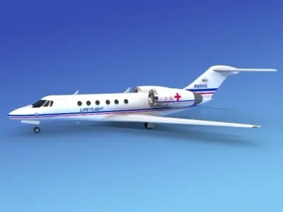 Cessna Citation X Life Flight 3D model