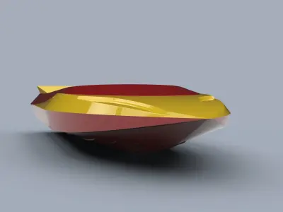 Hull of jet sprint boat 3D model