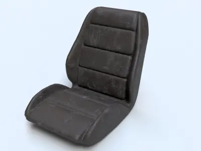 Leather Car Seat Low-poly 3D model