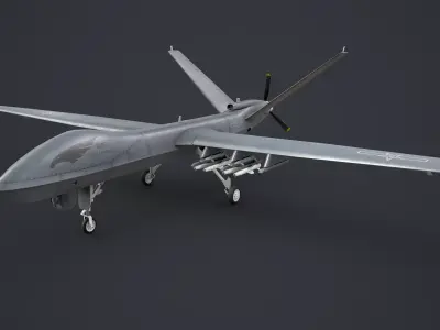 WingLoong II UAV Low-poly 3D model