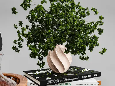 sparrow decorative set  3D model