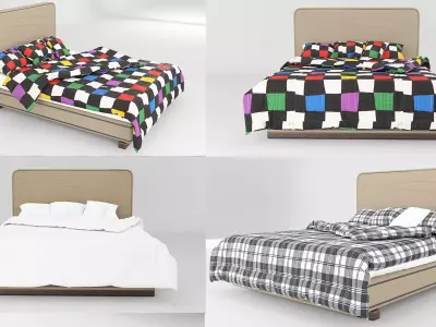 bed collection Free 3D model