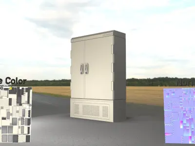 Electrical Distribution Cabinet 91 Low-poly 3D model