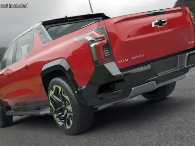 Chevrolet Silverado EV 2024 Red 3D model