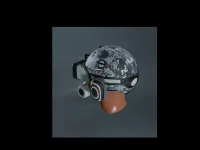 Cyberpunk VR headset  3D model