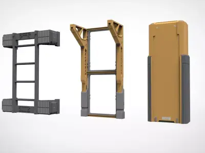 Sci-fi Architecture kitbash 57 3D model