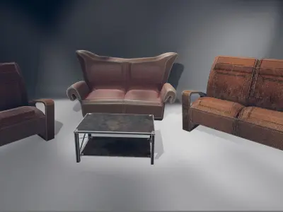 Furniture FREE Pack Free low-poly 3D model