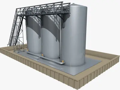 Industrial Storage Equipment Model 3D model