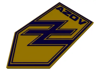Emblem of the Azov Battalion 3D print model