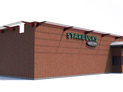 Starbucks coffee shop 3D model
