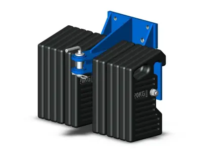 Front counterweight for tractor MTZ 80 Free 3D model