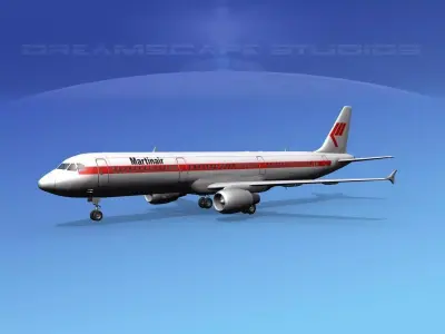 Airbus A321 Martinair 3D model